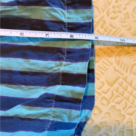 Vintage Striped Green and Blue Men's Shirt - Picture 7 of 8